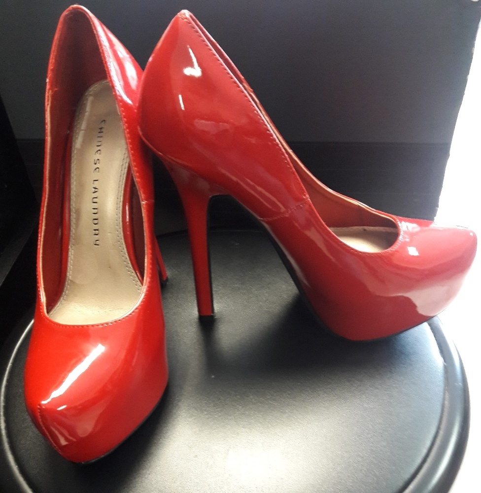 Chinese Laundry Red Platform High Heels Size 7 1/2